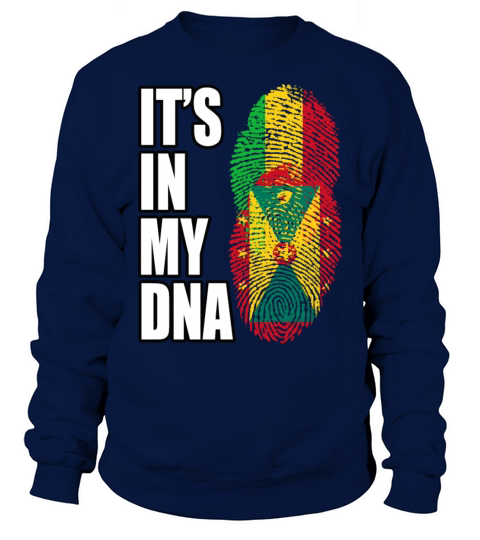Malian And Grenadian Mix Heritage DNA Flag Sweatshirt Unisex