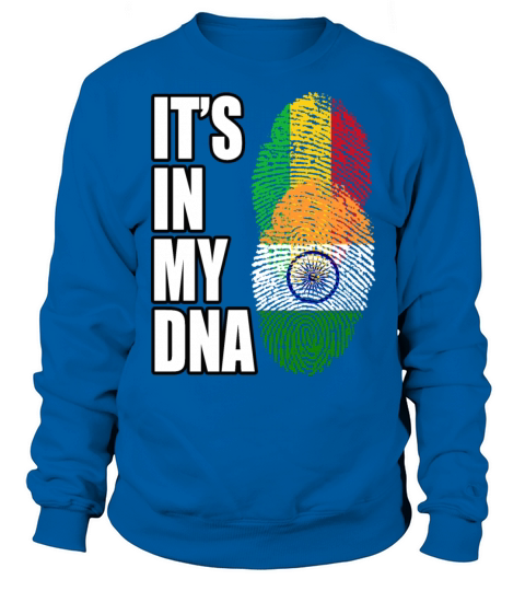 Malian And Indian Mix Heritage DNA Flag Sweatshirt Unisex