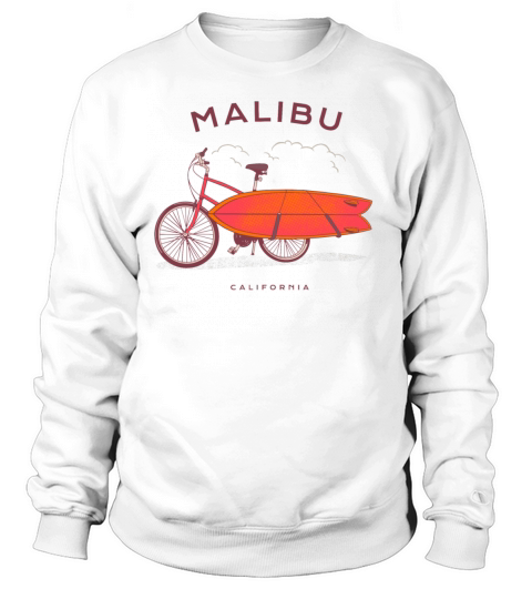 Malibu California Vintage Beach Surfing Sweatshirt Unisex