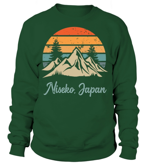 Niseko Japan Retro Vintage Mountain Sunset Outdoor Sweatshirt Unisex