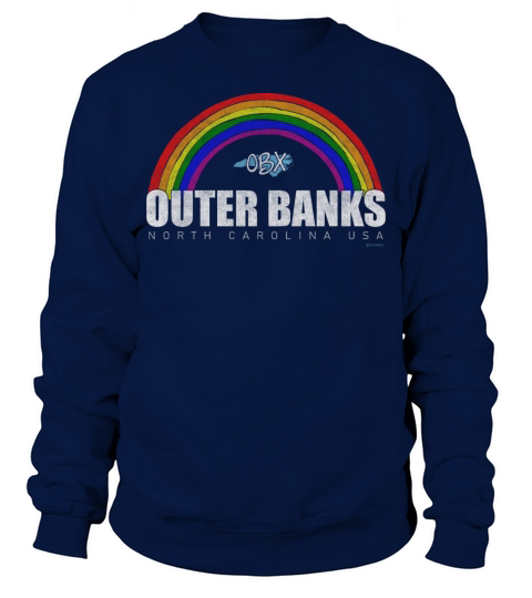Rainbow Outer Banks OBX North Carolina USA Vintage Sweatshirt Unisex