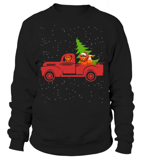 Red Truck pick up Chow Chow Dog Christmas Sweatshirt Unisex