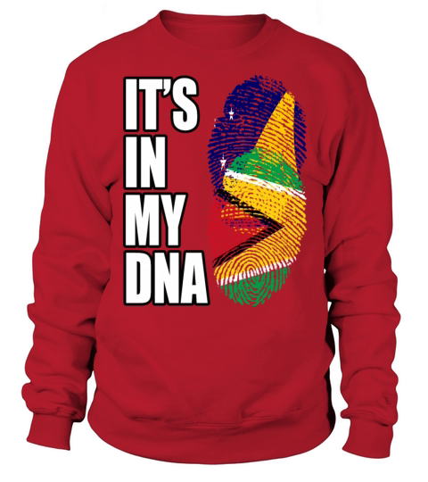 Tokelauan And Guyanese Mix Heritage DNA Flag Sweatshirt Unisex