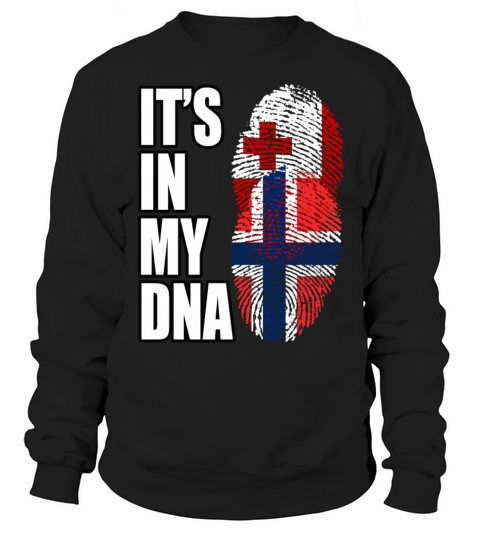 Tongan And Norwegian Mix Heritage DNA Flag Sweatshirt Unisex