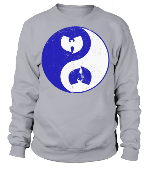 yin and yang wutang white and blue Sweatshirt Unisex