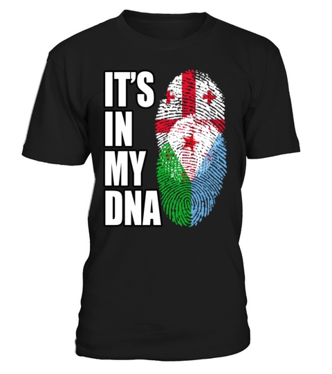 Georgian And Djiboutian Mix Heritage DNA Flag T-Shirt Unisex