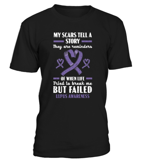 Lupus Awareness Purple Ribbon Autoimmune Disease T-Shirt Unisex