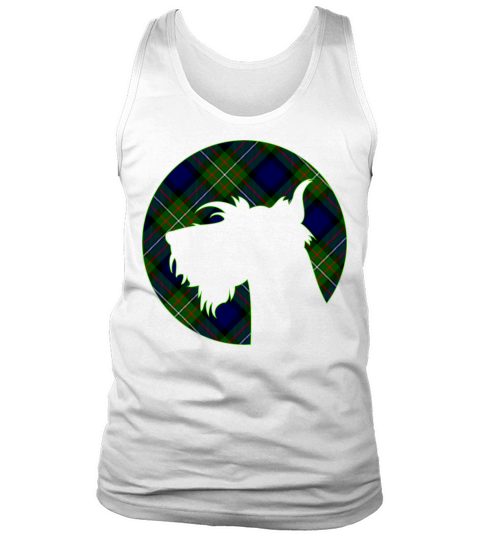Clan Ferguson Tartan Scottie Dog Silhouette Tank Top Unisex