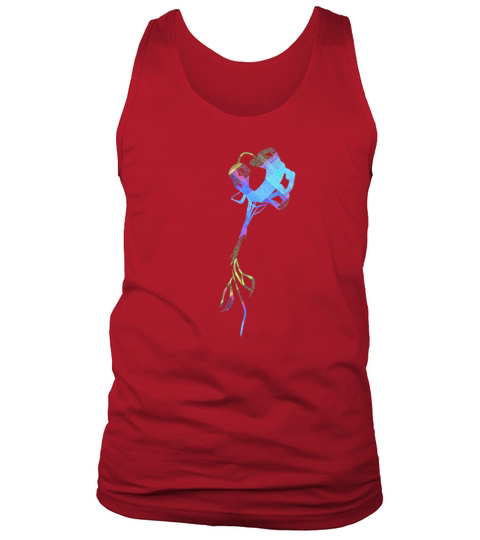 Flower Icon Shape Plant Colorful Glitter Tank Top Unisex