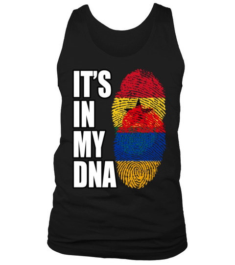 Ghanaian And Armenian Mix Heritage DNA Flag Tank Top Unisex