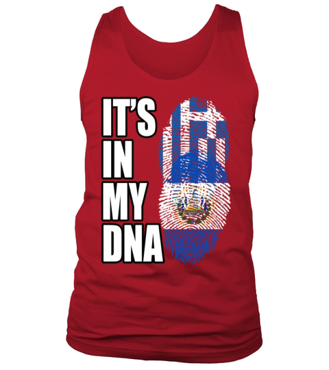 Greek And Salvadoran Mix Heritage DNA Flag Tank Top Unisex