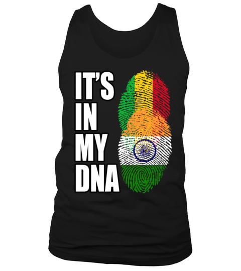 Malian And Indian Mix Heritage DNA Flag Tank Top Unisex
