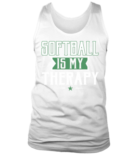 Softball Therapy Team Sayings Fans Lovers Coaches Tank Top Unisex