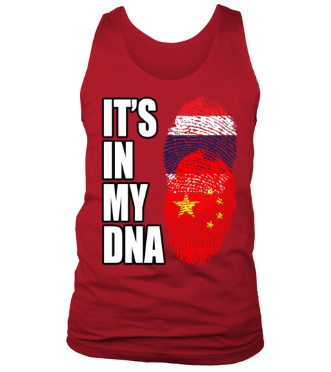 Thai And Chinese Vintage Heritage DNA Flag Tank Top Unisex