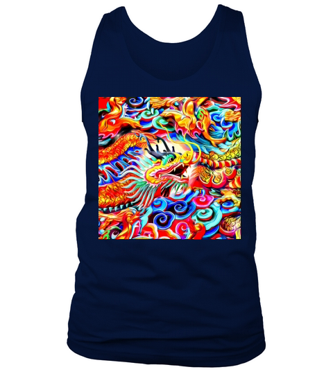 The asian dragons in color Tank Top Unisex