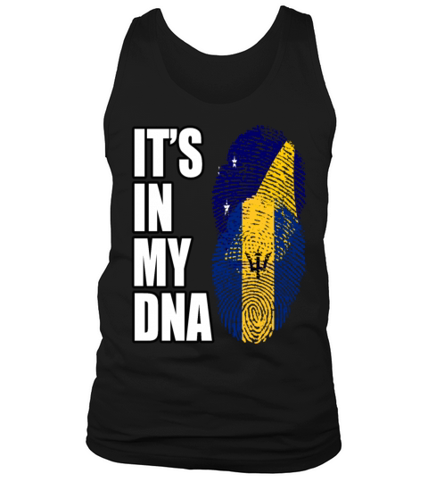 Tokelauan And Barbadian Mix Heritage DNA Flag Tank Top Unisex