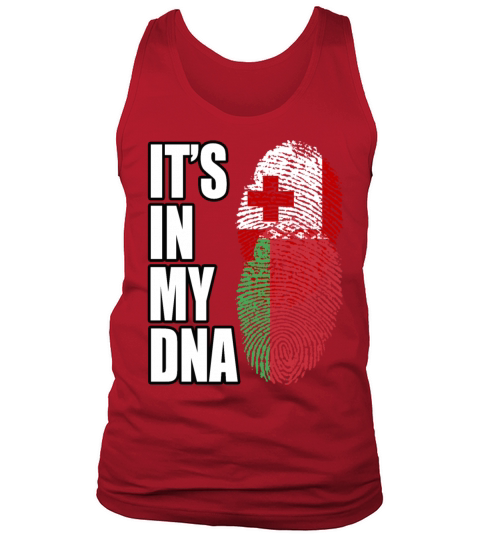 Tongan And Belarusian Mix Heritage DNA Flag Tank Top Unisex
