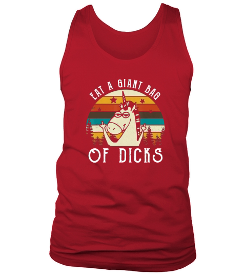 Unicorn Middle Finger Eat A Giant Bag Of Dicks Tank Top Unisex