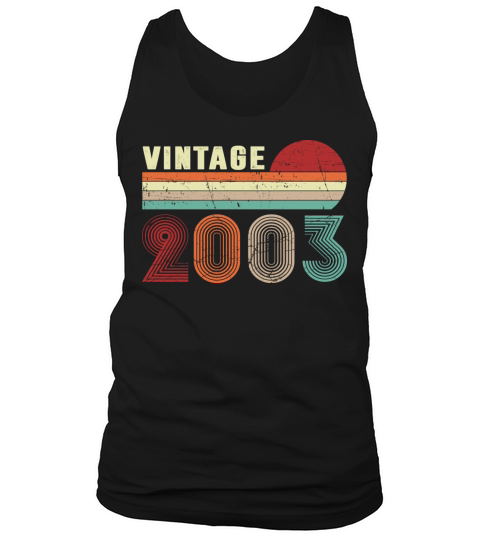 Vintage 2003 Boys Girls 19 Years Old 19th Birthday Tank Top Unisex