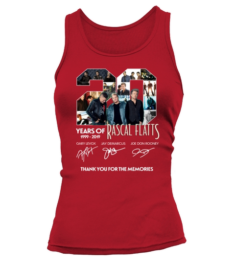 20 Years Of Rascal Flatts 1999 2019 Thank You For The Memories Signatures shirt Tank top Woman