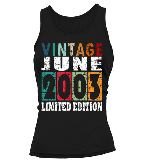 2003 vintage born in June gift Tank top Woman