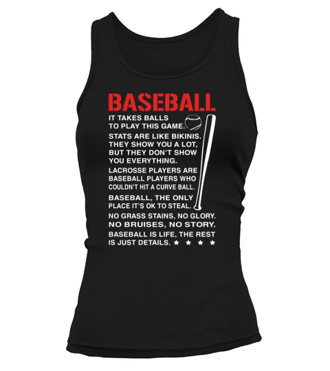 BASEBALL IS LIFE ,THE REST IS JUST DETAILS. Tank top Woman