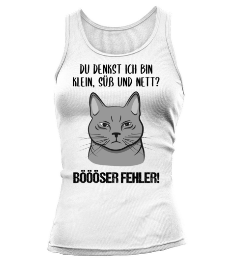 Cat Small Sweet Nice Bad Mistake Quote Gift Tank top Woman