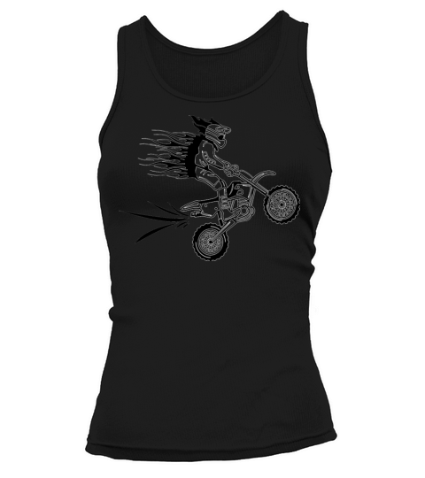 dirtbike motocross flying back fired biker Tank top Woman