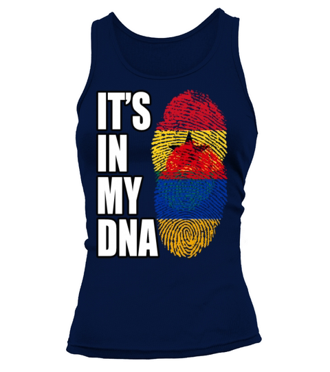 Ghanaian And Armenian Mix Heritage DNA Flag Tank top Woman