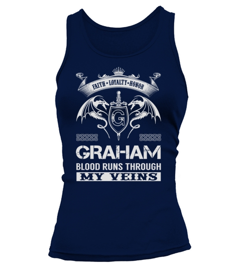 GRAHAM Blood Runs Through My Veins Name Shirts Tank top Woman