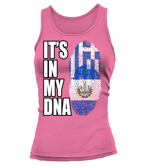 Greek And Salvadoran Mix Heritage DNA Flag Tank top Woman