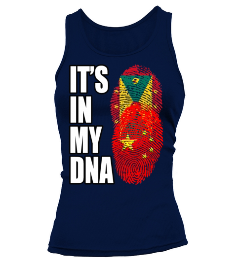 Grenadian And Chinese Mix Heritage DNA Flag Tank top Woman