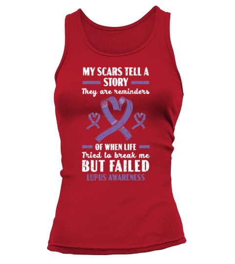 Lupus Awareness Purple Ribbon Autoimmune Disease Tank top Woman