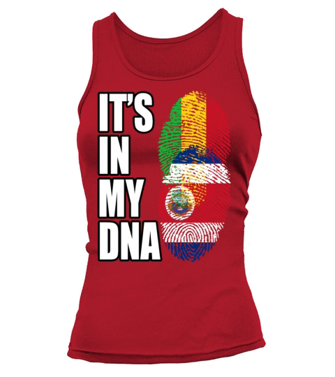 Malian And Costa Rican Mix Heritage DNA Flag Tank top Woman