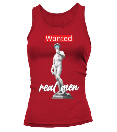 Michelangelo David Wanted Real Men Funny Sculpture Tank top Woman