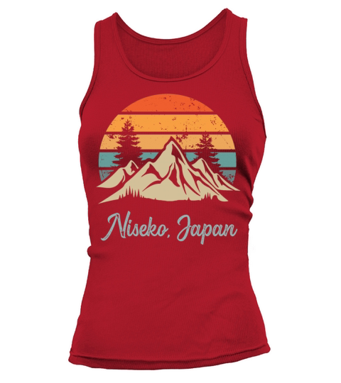 Niseko Japan Retro Vintage Mountain Sunset Outdoor Tank top Woman