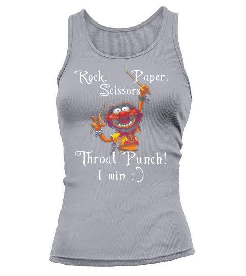 The Muppets Rock Paper Scissors throat punch I win shirt Tank top Woman