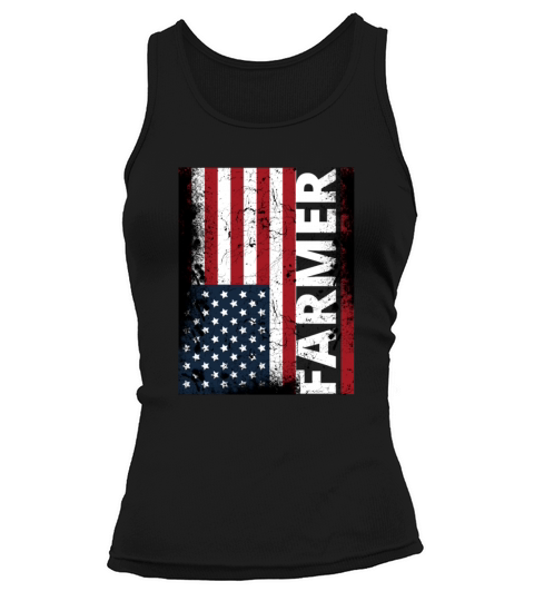 USA Flag Farmer American Farmers Vintage Patriotic Tank top Woman