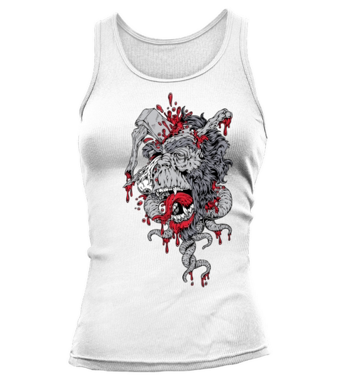 zombie ape with axe on head Tank top Woman