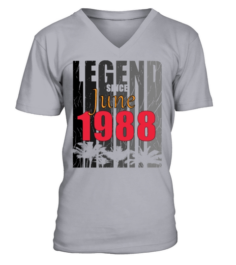 1988 vintage born in June gift V-Neck T-shirt