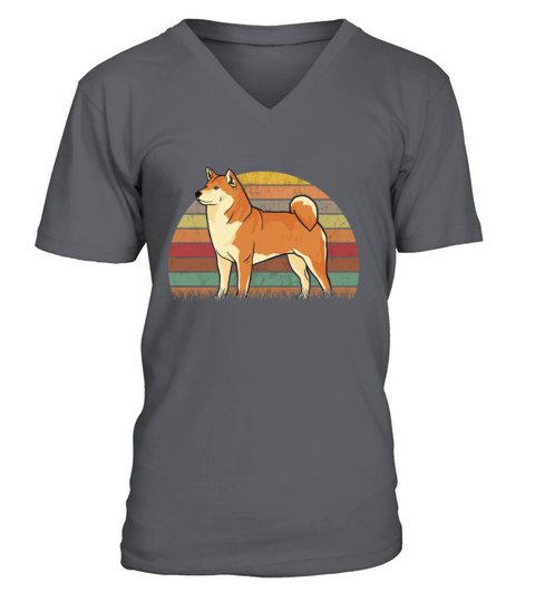 Akita Inu Vintage Shiba Retro V-Neck T-shirt