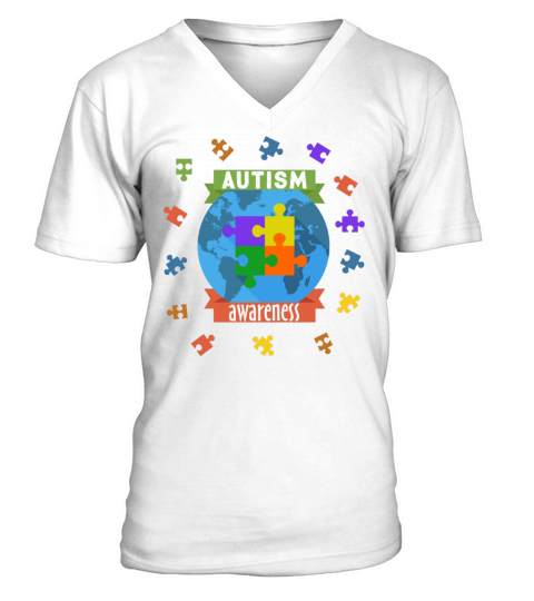 Autism Awareness Month V-Neck T-shirt
