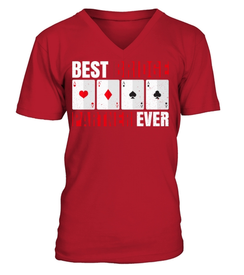 Best Bridge Partner ever Quote for a Bridge Master V-Neck T-shirt