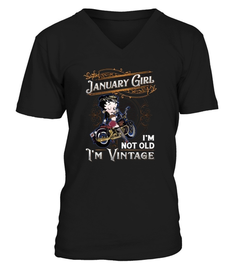Betty Boop january girl i’m not old i’m vintage shirt V-Neck T-shirt