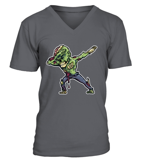 Dabbing Zombie For Boys Girls Halloween Zombies V-Neck T-shirt