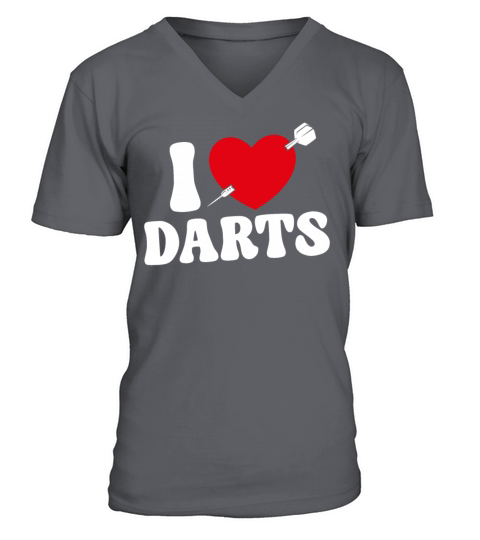 Darts Heart Vintage I Love Darts V-Neck T-shirt