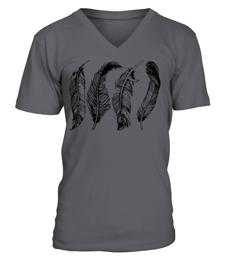 feather V-Neck T-shirt