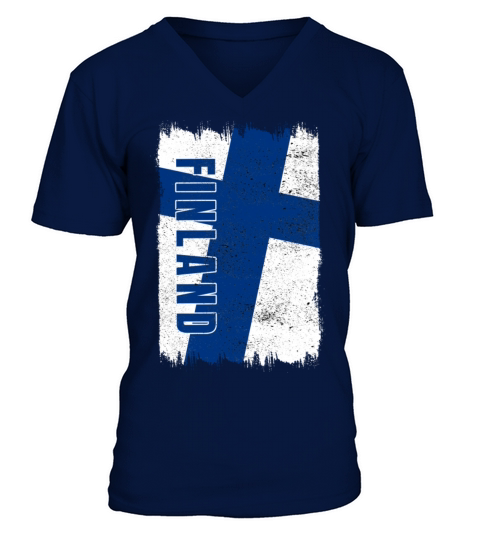 Finland flag V-Neck T-shirt