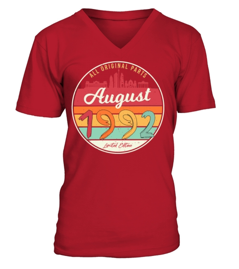 For The Age Of 30 August 1992 V-Neck T-shirt