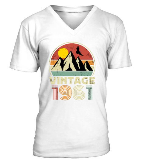 Funny Birthday Born in 1961 Limited Edition V-Neck T-shirt